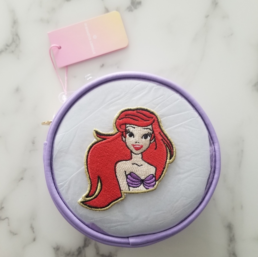 NWT Stoney Clover Lane x Target Round Pouch w/ Disney Ariel SCL Patch